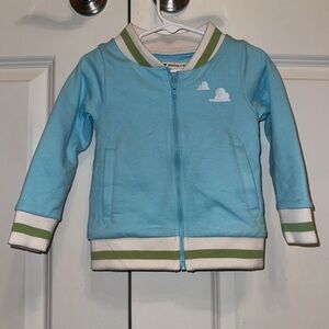 Disney Pixar Toy Story Kids Varsity Blue & Green Jacket Monica and Andy 2T NWOT